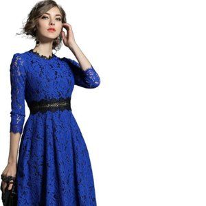 Women's Lace Dresses Floral Crochet Party Dress